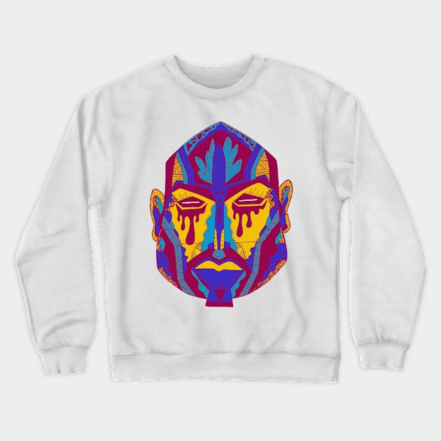 Triad African Mask No 9 Crewneck Sweatshirt by kenallouis